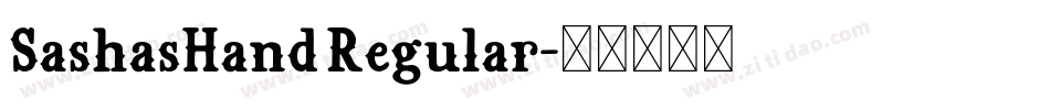 SashasHand Regular字体转换